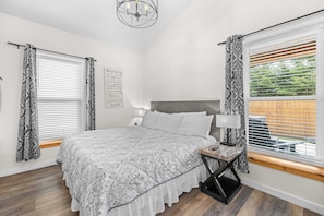 2 bedrooms, iron/ironing board, travel crib, WiFi