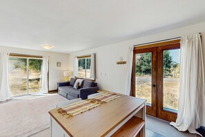 TV, offices - Charming dog-friendly house and separate studio with grill, WIFI, washer and dryer (Springfield)