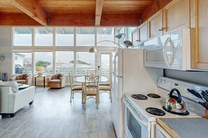 Fridge, microwave, oven, stovetop - Dog-Friendly Beach House w/ Spectacular Ocean Views & Easy Access to the Beach (Florence)
