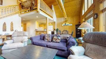 TV, fireplace, offices