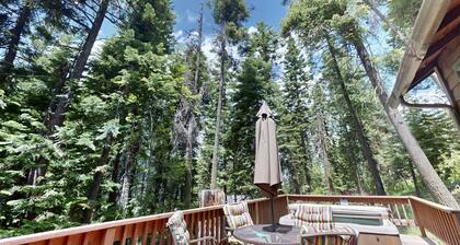 Vintage Cottage with Private Hot Tub, Fireplace & Deck - Walk to the Lake, Dogs OK