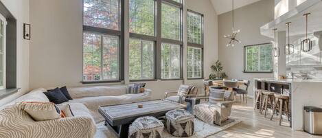 TV, fireplace, offices