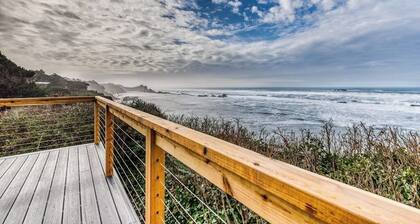 Dog-Friendly, Oceanfront Home with a Private Hot Tub, Firepit, & Free WiFi