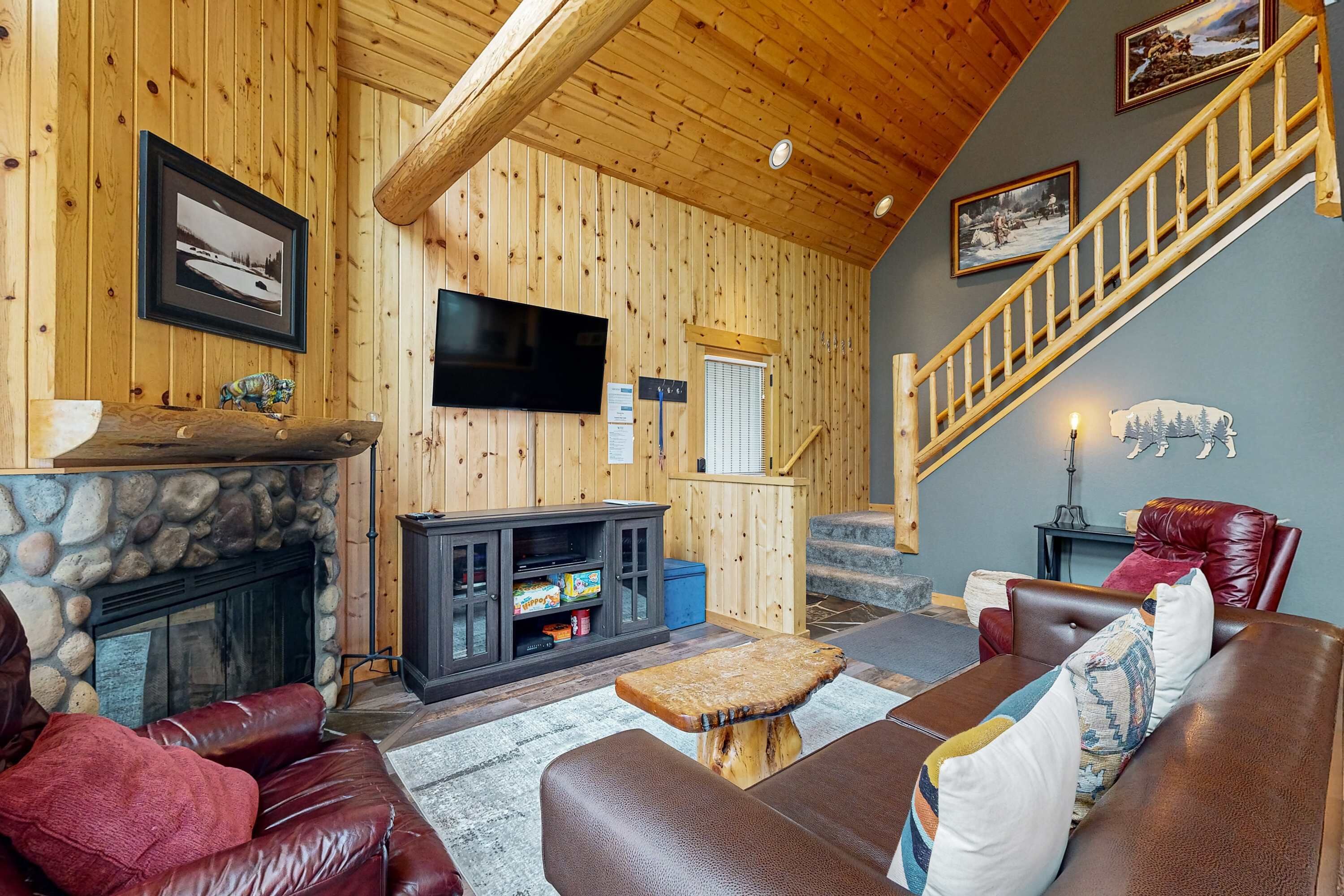 TV, fireplace, DVD player