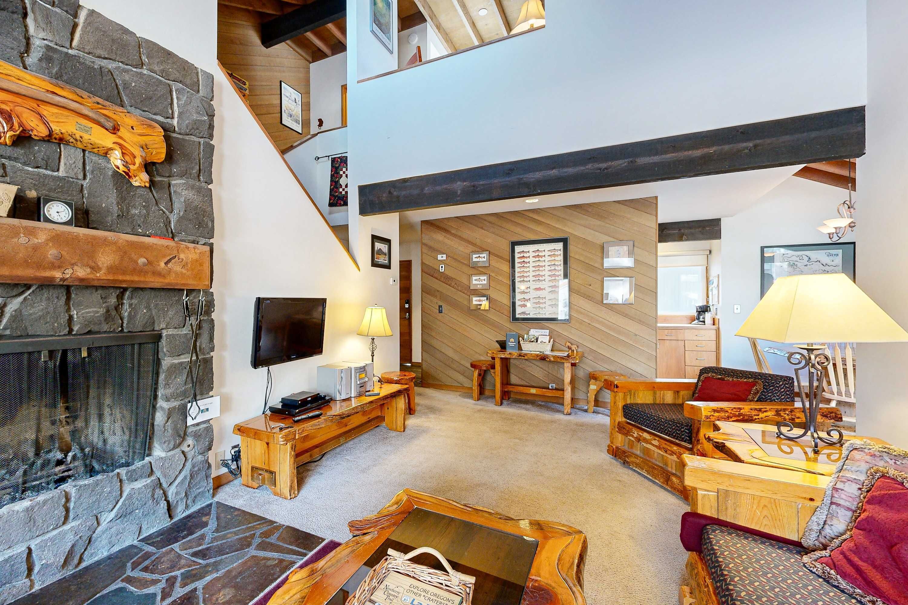TV, fireplace, DVD player