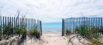 Newly renovated beachfront house w/Patio, Free WiFi, Private W/D, AC