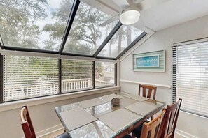 Dining - Sunny Villa with Spacious Decks, Al Fresco Dining, & Shared Pool - Nearby Beach Access (Hilton Head)