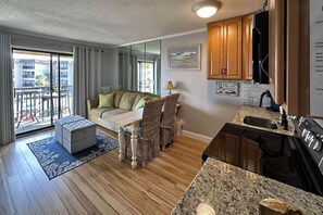 TV, offices - Don’t Worry. Beach Happy! 1BR Oceanview King Bed Villa in HHBT Resort (Hilton Head)