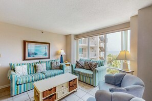 TV, DVD player, offices - Waterfront Condo with Shared Pools, Hot Tubs, Private Balconies, and Ocean Views (Hilton Head)