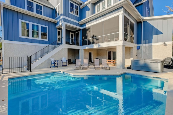 Pool - North Forest Beach home with a private pool and four primary suites (Hilton Head)