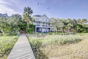 Exterior - Wonderful coastal home with ocean & creek views, Ping-Pong table, & dock (Edisto Island)