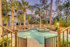 Pool - Luxurious home with private pool, central AC, & high-speed WiFi - walk to beach (Hilton Head)