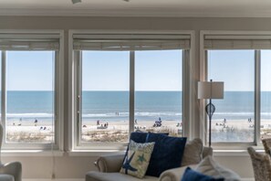 Interior - Panoramic direct oceanfront view condo w/ pool, hot tub, gym & steps to beach (Hilton Head)