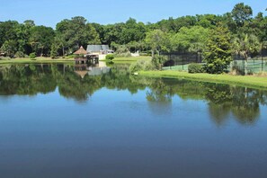 Sports court - Dog-Friendly Villa with Pool, Tennis, Patio, Full Kitchen & Beach Nearby (Hilton Head)