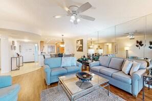 TV, DVD player, offices - Oceanfront Villa with Ocean Views, Shared Pool/Hot Tub, and More - Walk to Beach (Hilton Head)