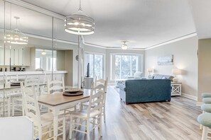 Interior - Oceanfront getaway with lagoon views, shared pool & hot tub – walk to beach (Hilton Head)