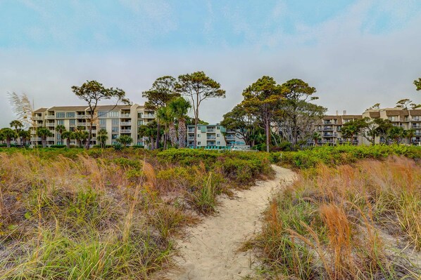 Exterior - Relaxing ocean-view condo with on-site pool, private balcony & central AC (Hilton Head)