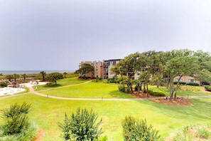 Property grounds - Oceanview condo with pool, hot tub & full kitchen - close to beach (Hilton Head)