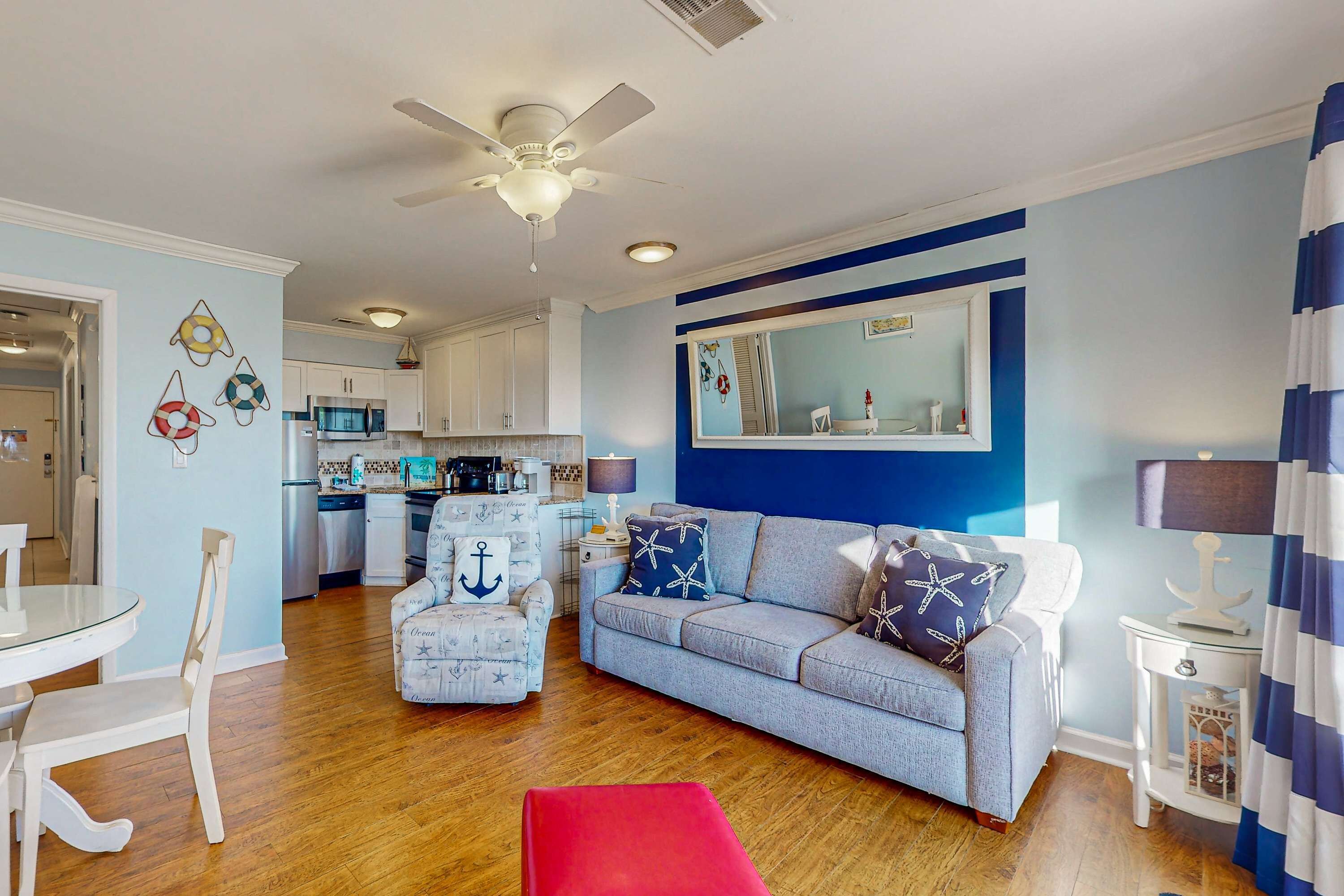 TV, DVD player, stereo, offices