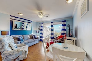 TV, DVD player, stereo - Charming Waterfront Villa with Ocean Views, Private Balcony & Pool — Steps to the Beach (Hilton Head)