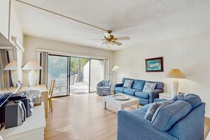 TV - Inviting family-friendly condo with balcony, central AC, & outdoor pool (Hilton Head)
