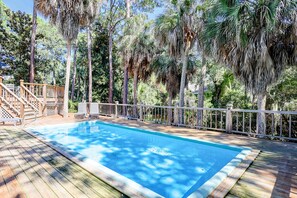 Pool - Spacious Home - Private Pool & Big Deck with Gas Grill, Free WiFi (Hilton Head)
