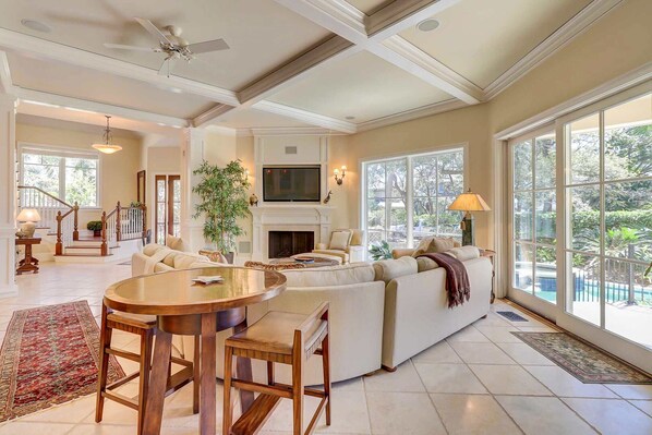 Interior - Two-story home with pool, balcony, deck, grill, & central AC - snowbirds welcome (Hilton Head)