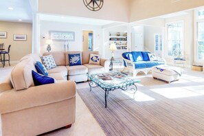 TV, DVD player, offices - Spacious Home with Private Pool, Game Room, & Big Backyard - Great for Groups (Hilton Head)