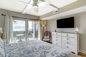 Iron/ironing board, WiFi - Oceanfront condo with a washer/dryer, central AC, pool, hot tub & beach access (Hilton Head)