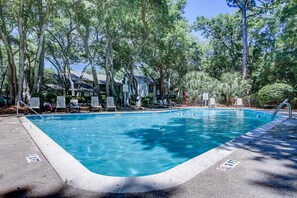 Pool - Dog-Friendly Condo w/ Fast WiFi, a Patio, & Shared Pool - Walk to the Beach (Hilton Head)