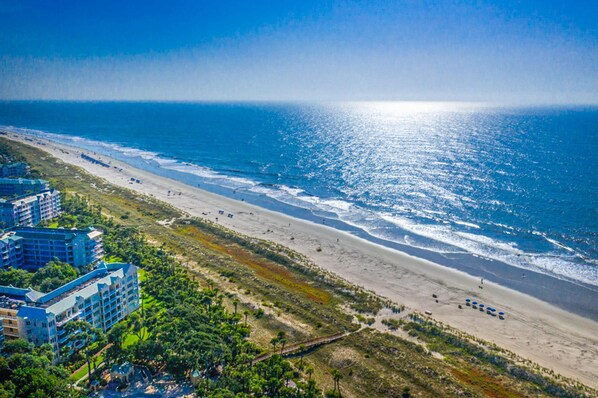 On the beach - Bright, beachy condo with pools, hot tub, fast WiFi, ocean views, balcony, & AC (Hilton Head)