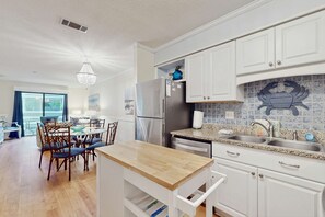 Fridge, microwave, oven, stovetop - Seas the Day - all-suite getaway with pools, tennis, steps to beach (Hilton Head)
