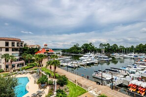 Marina - Yacht Club Villas | Updated corner condo with marina view, shared pool & hot tub (Hilton Head)