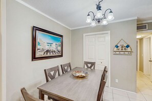 Dining - Beach-Themed Condo w/ Free WiFi, Central A/C, Shared Pool, & Tennis Courts (Hilton Head)