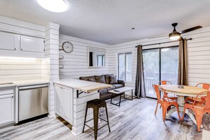 Interior - Modern condo with water views, central air-conditioning, shared pool, & hot tub (Hilton Head)