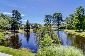 Property grounds - Condo w/ soaring ceilings, a deck, lagoon views, & shared tennis (Hilton Head)