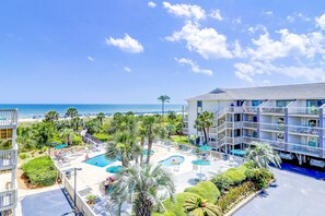 Exterior - Beach-view condo in oceanfront complex with outdoor pool, beach access & balcony (Hilton Head)