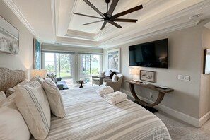 Iron/ironing board, travel cot, WiFi, bed sheets - Oceanfront home with kitchen, balcony, patio - shared pool and trails (Hilton Head)