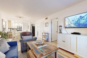 TV, offices - Beachy Bliss | 300 Yards to Folly Field Beach | Pool, Spa, Racquetball (Hilton Head)