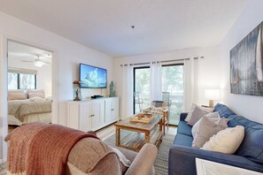 TV, offices - Beachy Bliss | 300 Yards to Folly Field Beach | Pool, Spa, Racquetball (Hilton Head)