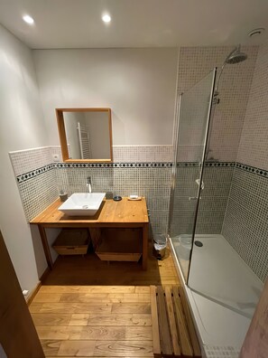 Shower, hair dryer