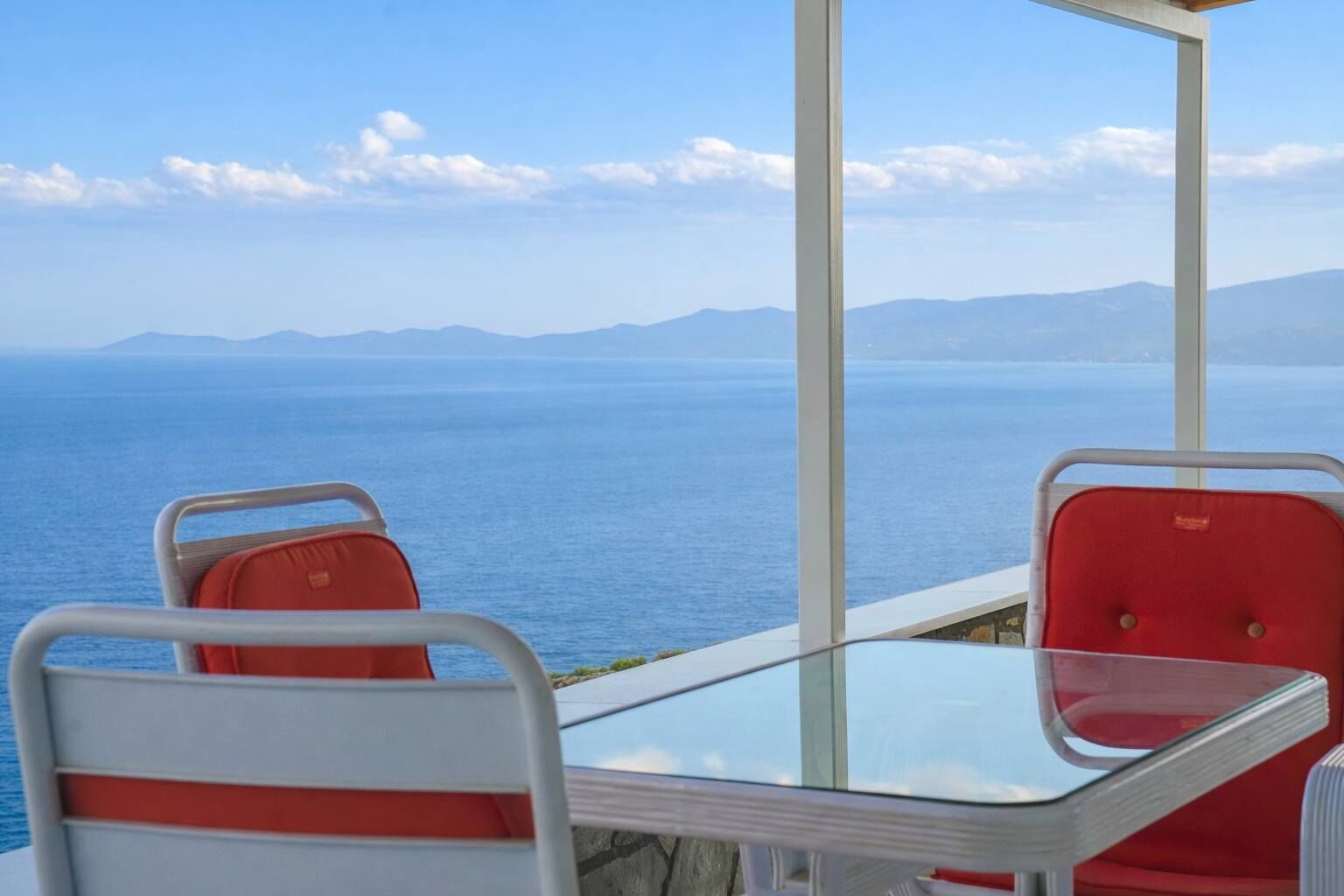 Morning coffee with uninterrupted sea views