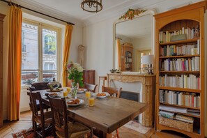 Comfort Apartment, City View | Dining - Paris Center St Claude residence (Paris)