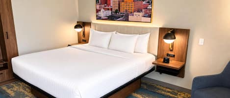 Desk, blackout curtains, iron/ironing board, free WiFi