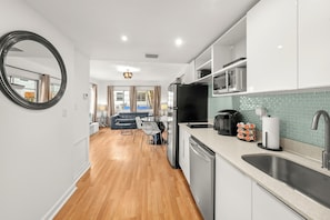 Microwave, oven, stovetop, dishwasher