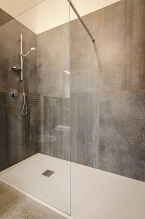 Departamento (Albani Loft 2) | Baño | Regadera, secadora de cabello, toallas, jabón 