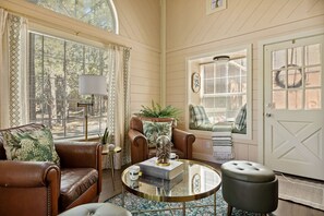 TV, fireplace, video games - Iris Haus, w/ Hot Tub, Forest Views and Game Room (Big Bear Lake)