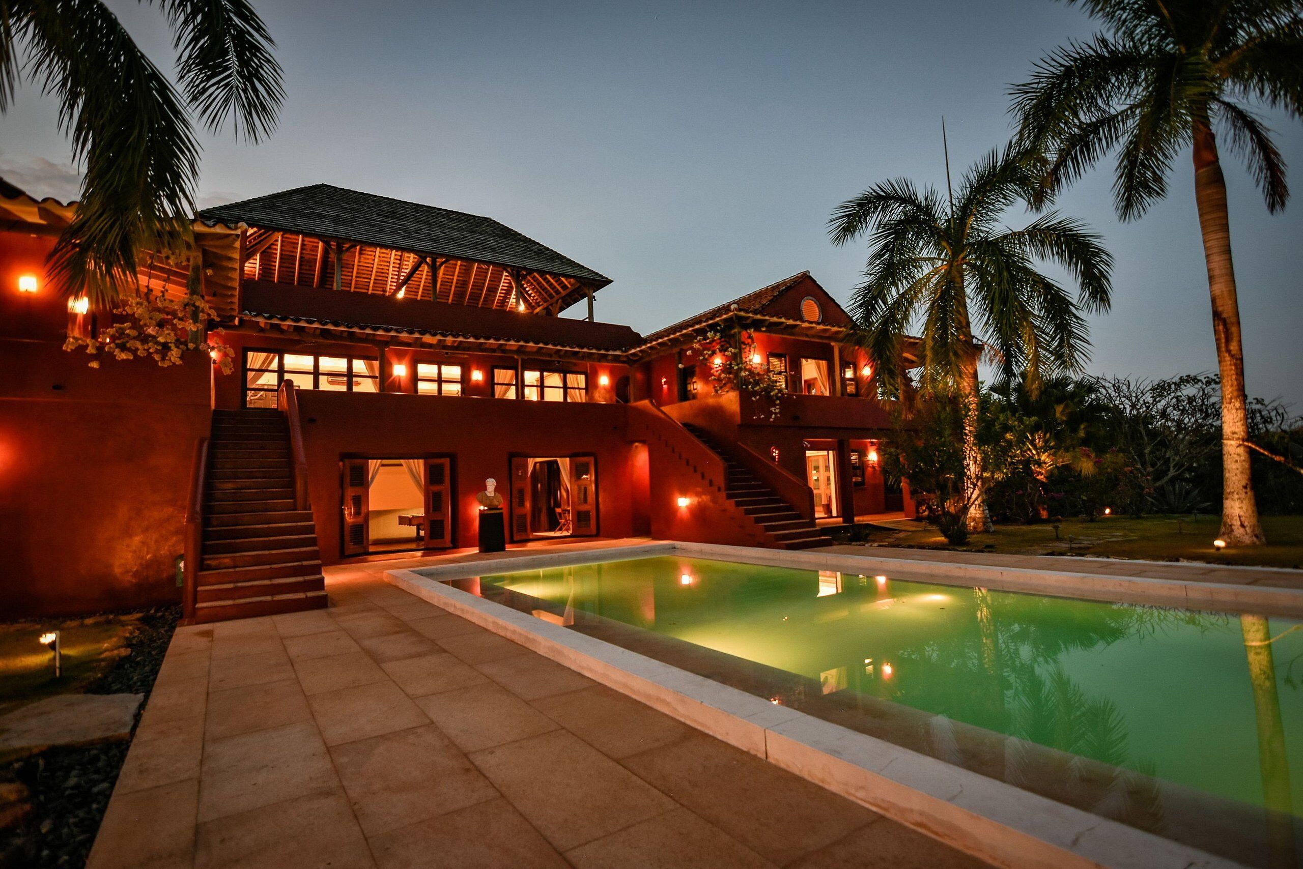 Night,Pool view,Swimming pool