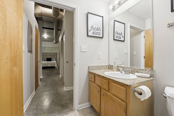 Towels, soap, toilet paper