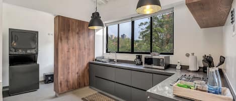 Huoneisto, parveke, kaupunkinäköala | Yksityinen keittiö